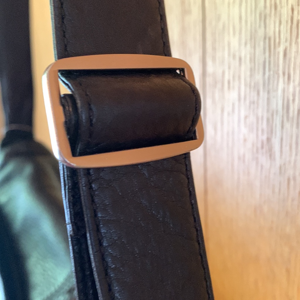 Osgoode Marley Luxe Black Leather Unisex Flap Messenger Bag Crossbody Organizer — image 6 of 8